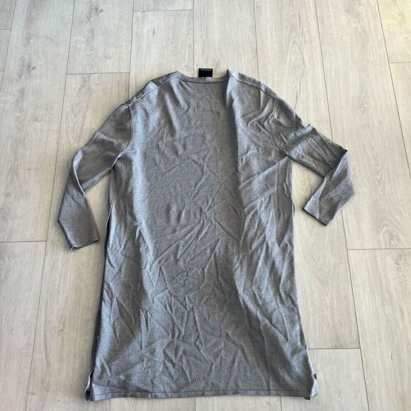 C/Meo Collective Womens Cardigan Sweater Open Duster Long L Gray Button Side - Picture 6 of 7